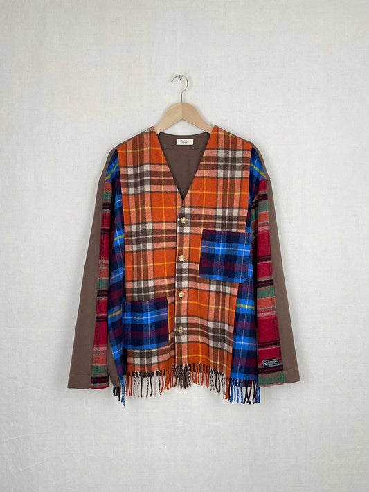 WOOL SCARF JACKET - SIZE L