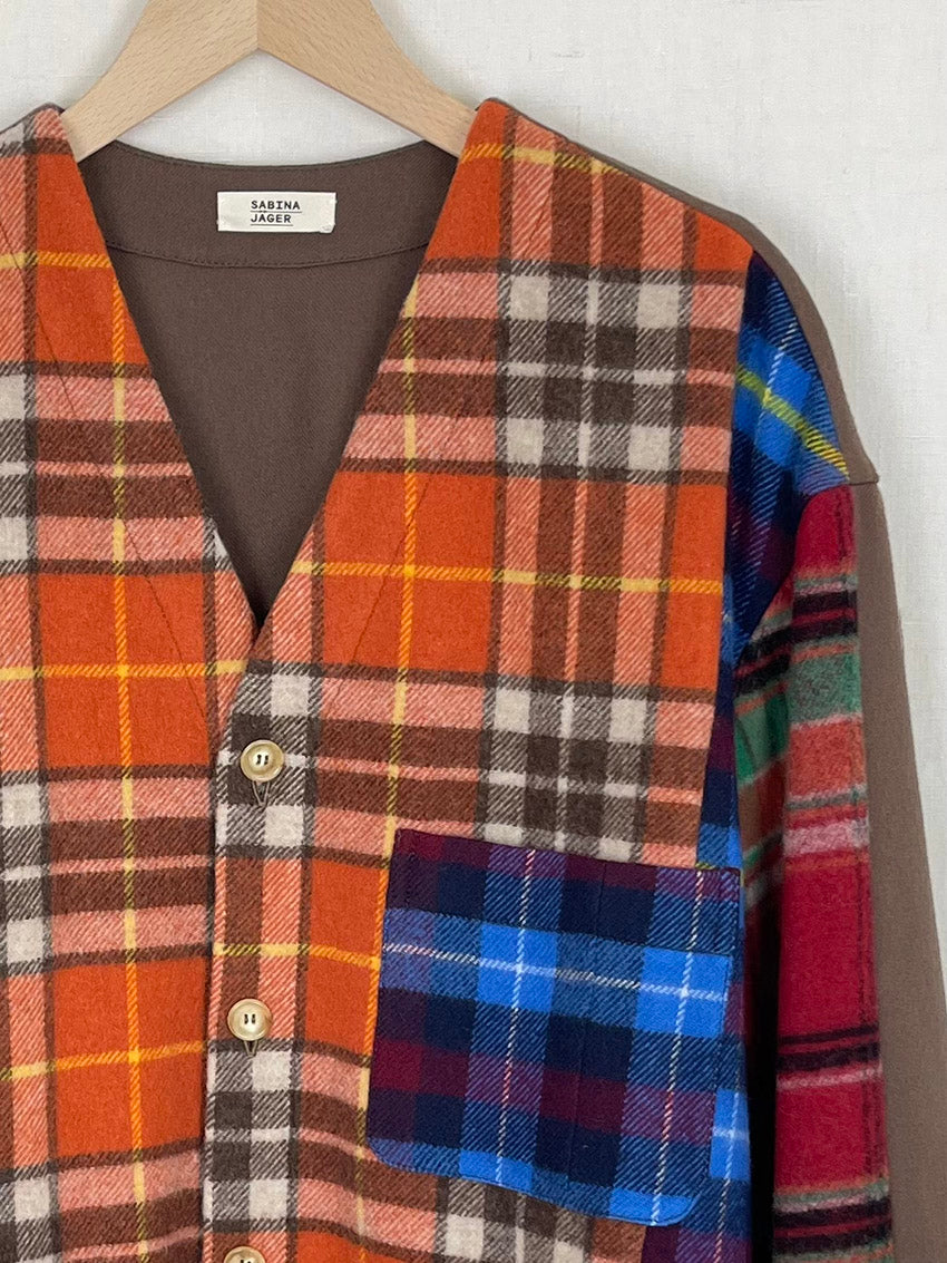 WOOL SCARF JACKET - SIZE L