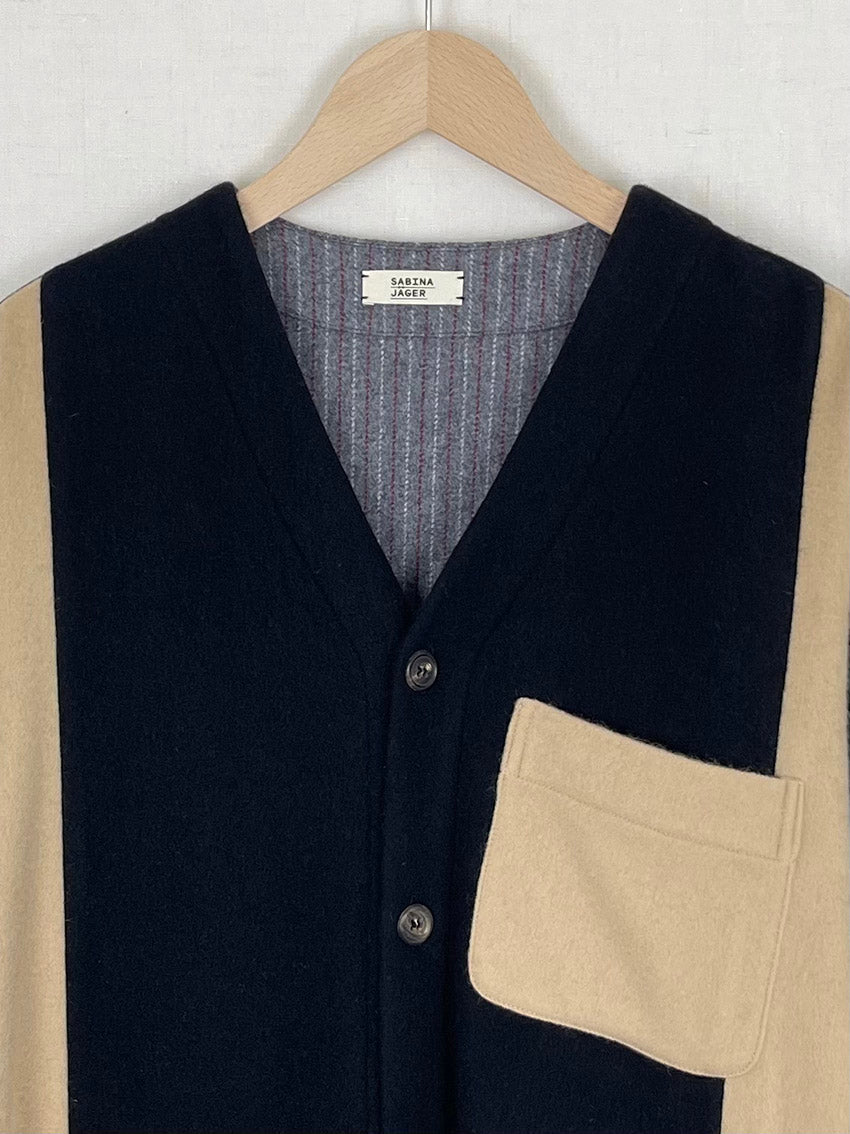 WOOL SCARF JACKET - SIZE M