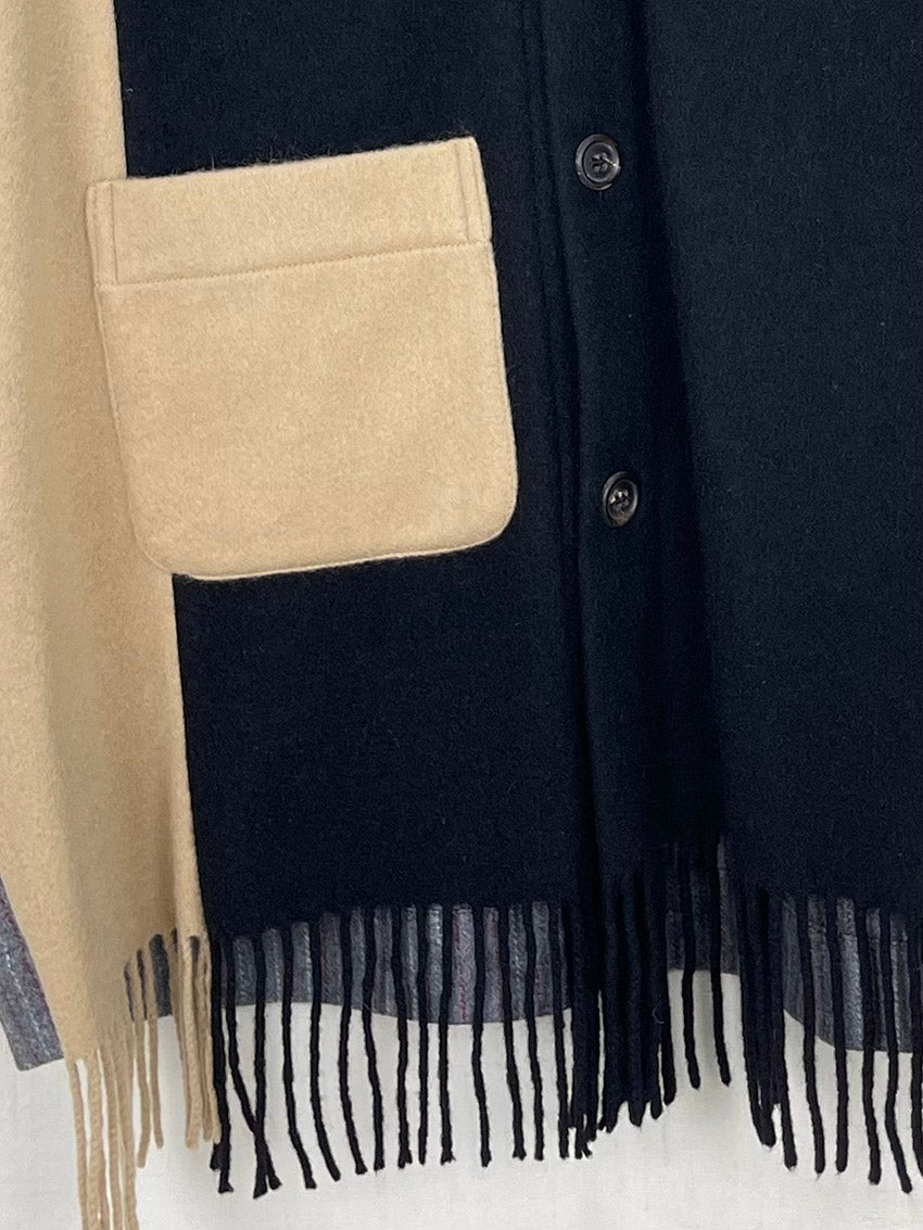 WOOL SCARF JACKET - SIZE M