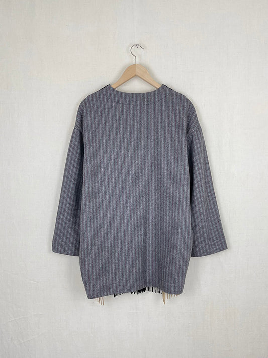 WOOL SCARF JACKET - SIZE M