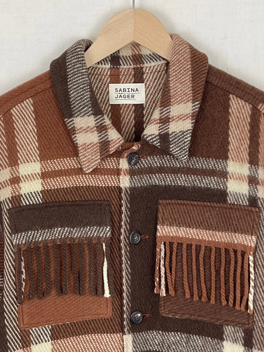 ALBULA WOOL BLANKET JACKET - SIZE M