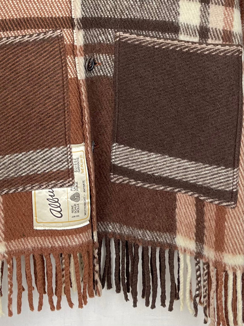 ALBULA WOOL BLANKET JACKET - SIZE M