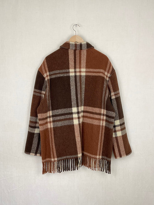 ALBULA WOOL BLANKET JACKET - SIZE M