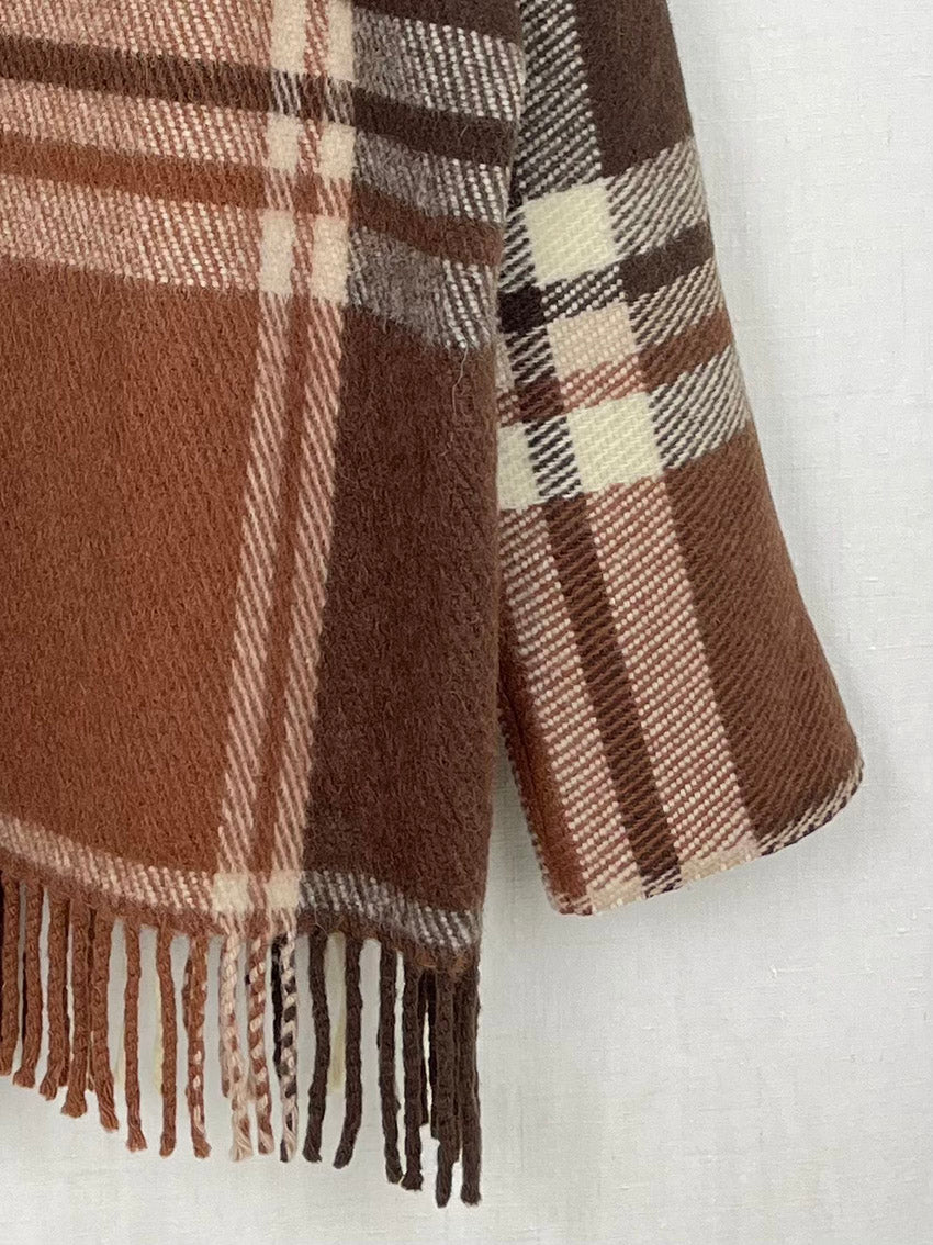 ALBULA WOOL BLANKET JACKET - SIZE M