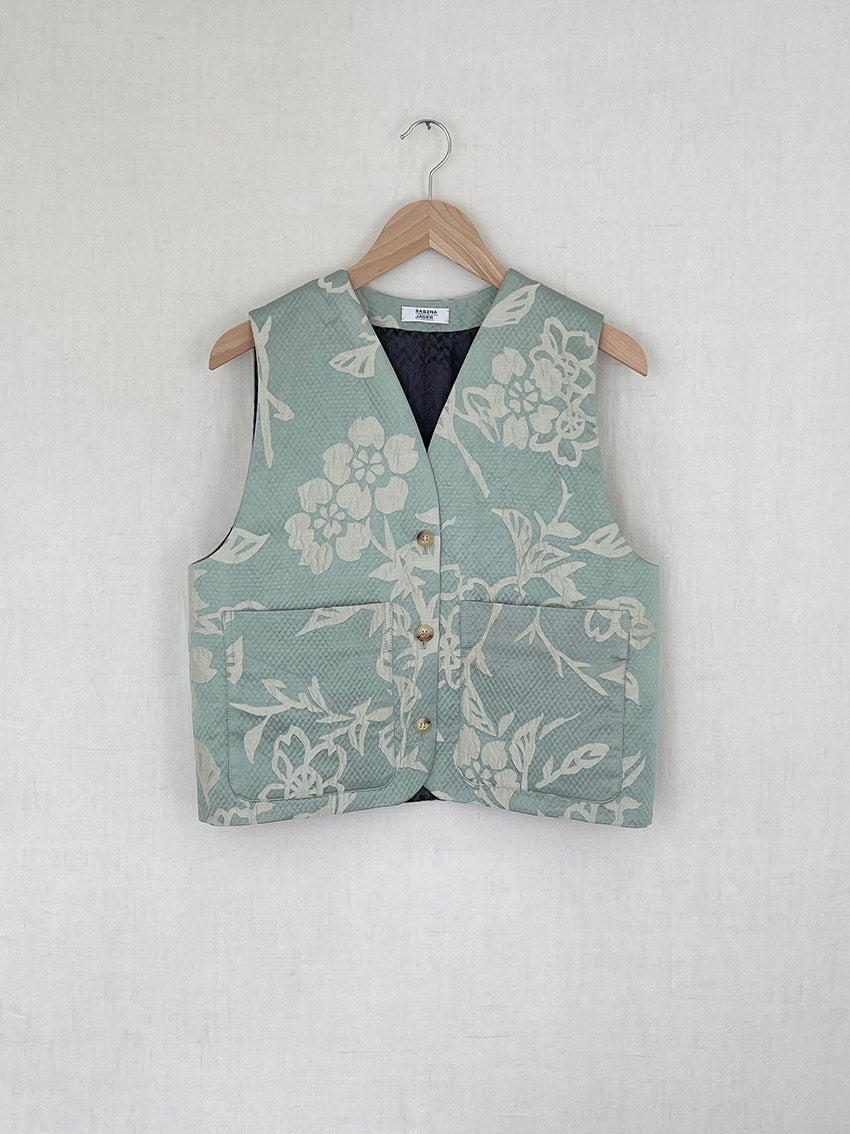 VINTAGE SILK VEST - S