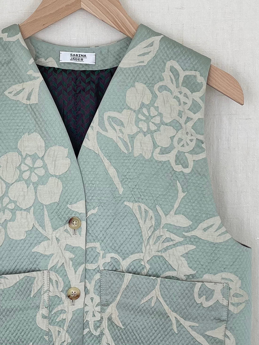 VINTAGE SILK VEST - S