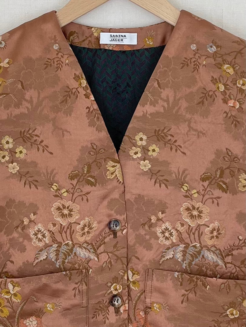 VINTAGE SILK VEST - M