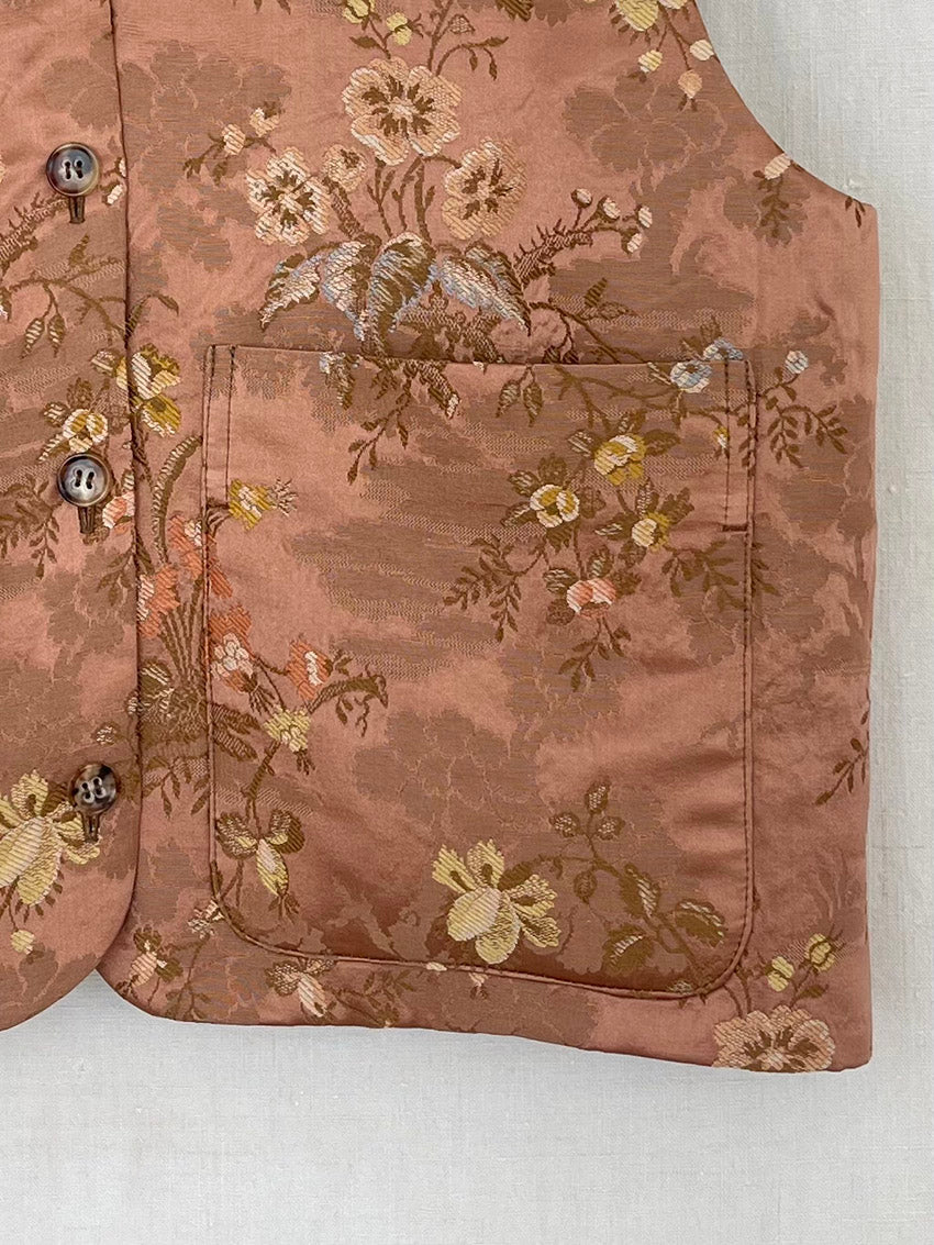 VINTAGE SILK VEST - M