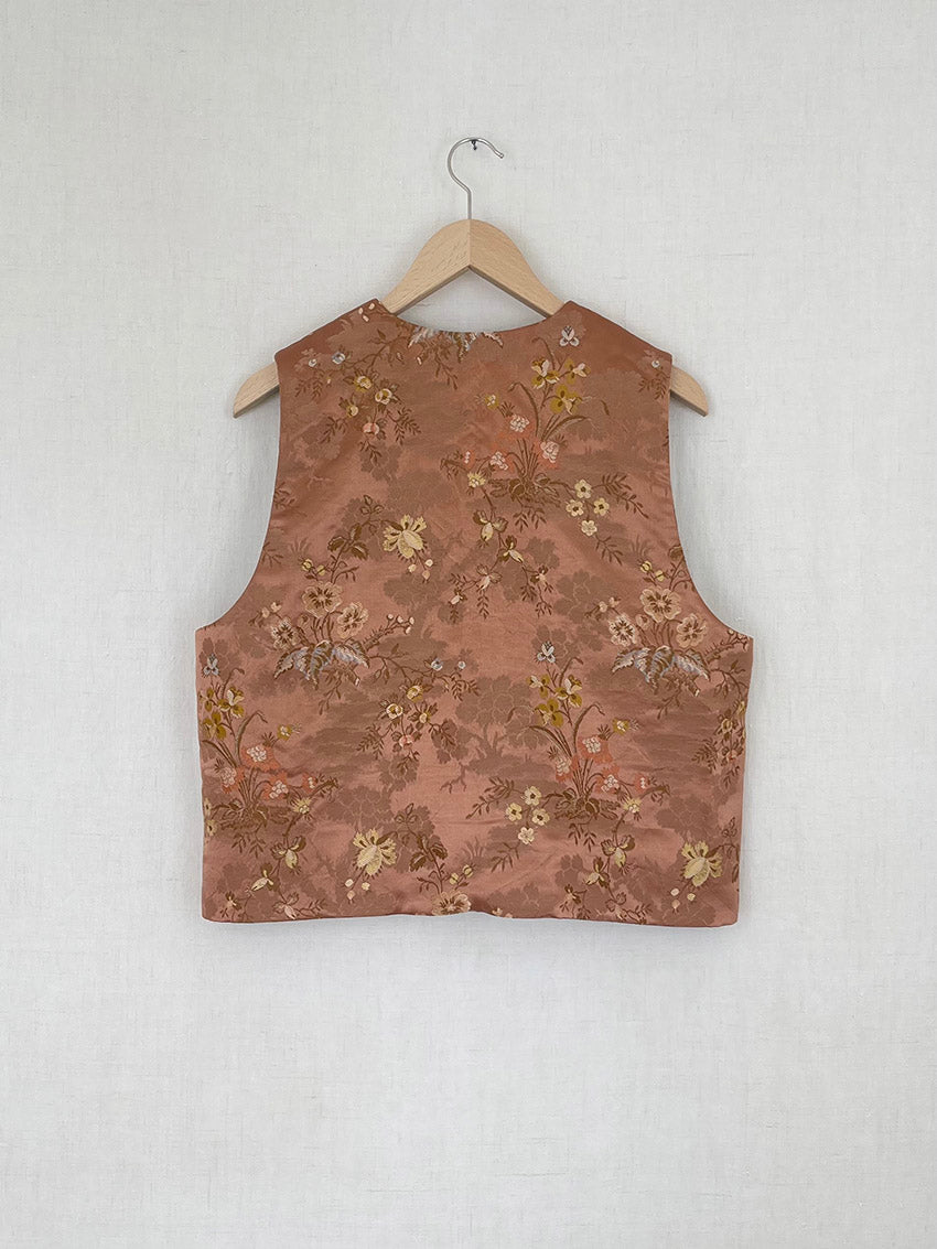 VINTAGE SILK VEST - M