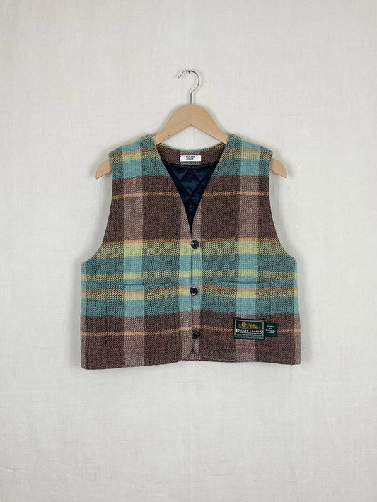 BRONTE TWEEDS BLANKET VEST - SIZE S