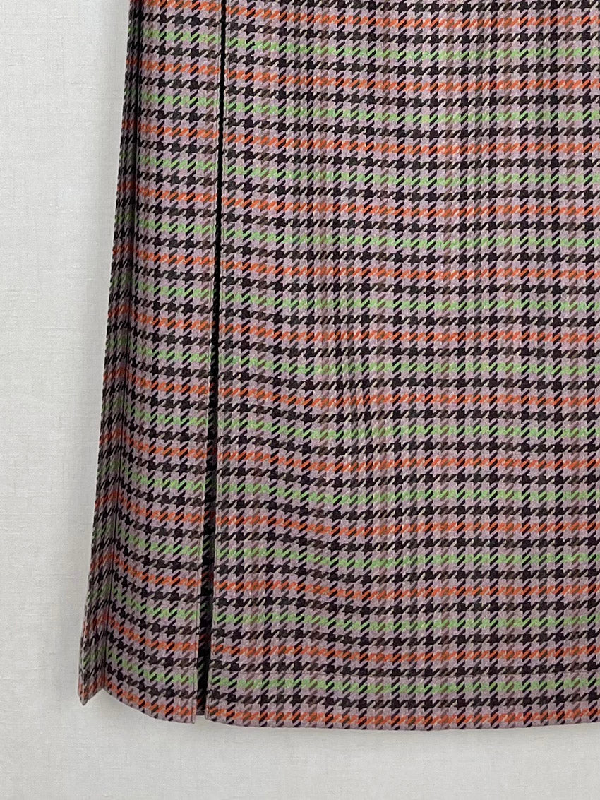 PLAID WOOL SKIRT - SIZE S/M