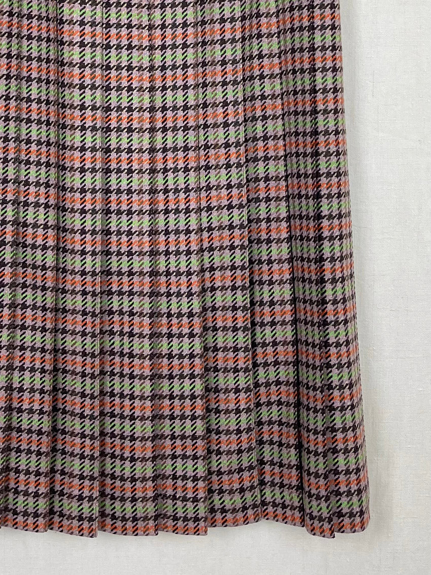 PLAID WOOL SKIRT - SIZE S/M