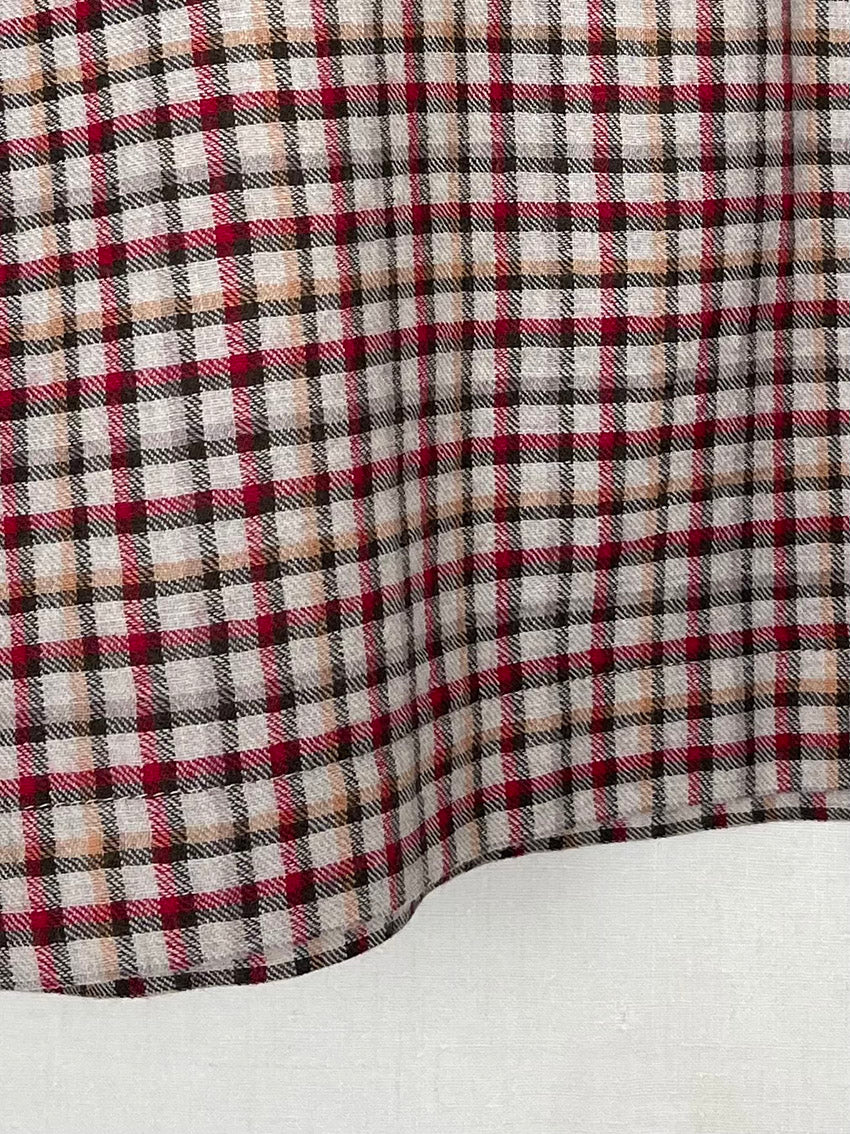 PLAID WOOL TOP - ONE SIZE