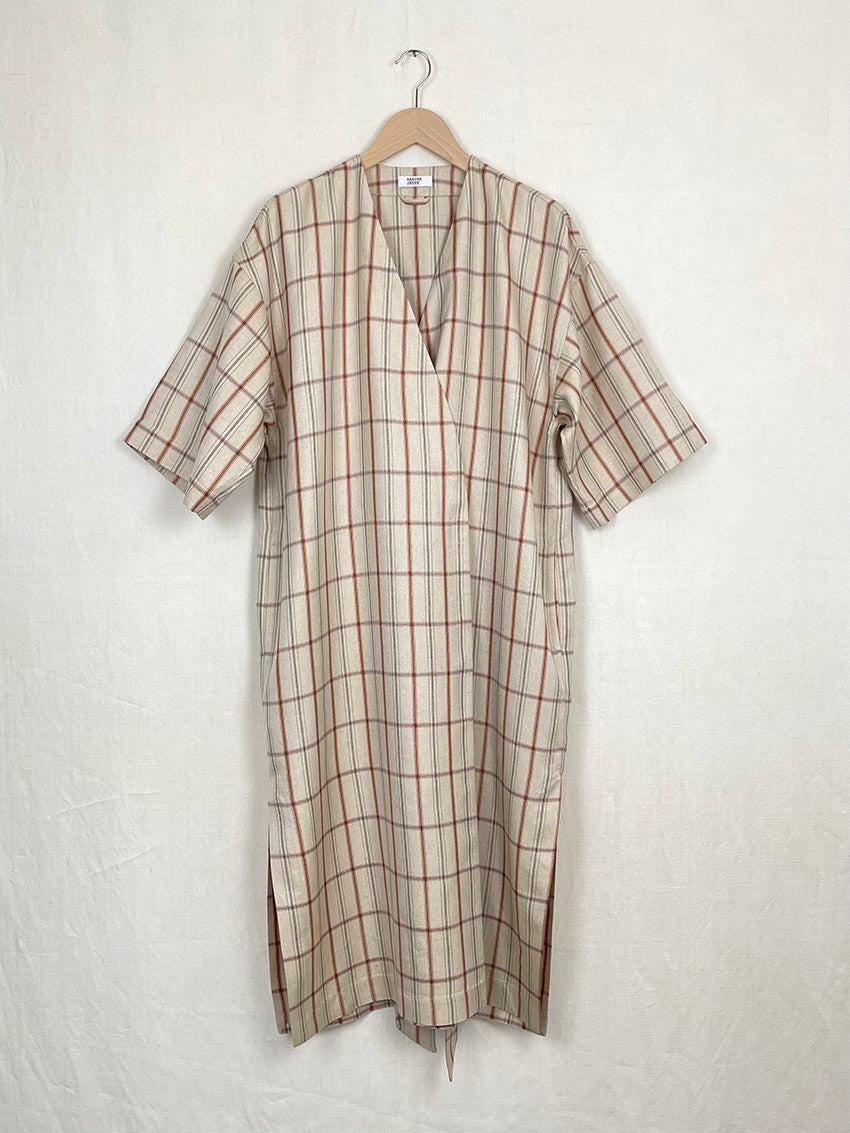PLAID KIMONO DRESS - ONE SIZE