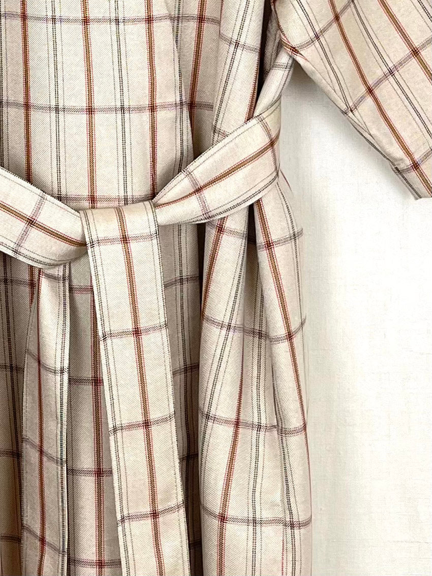 PLAID KIMONO DRESS - ONE SIZE