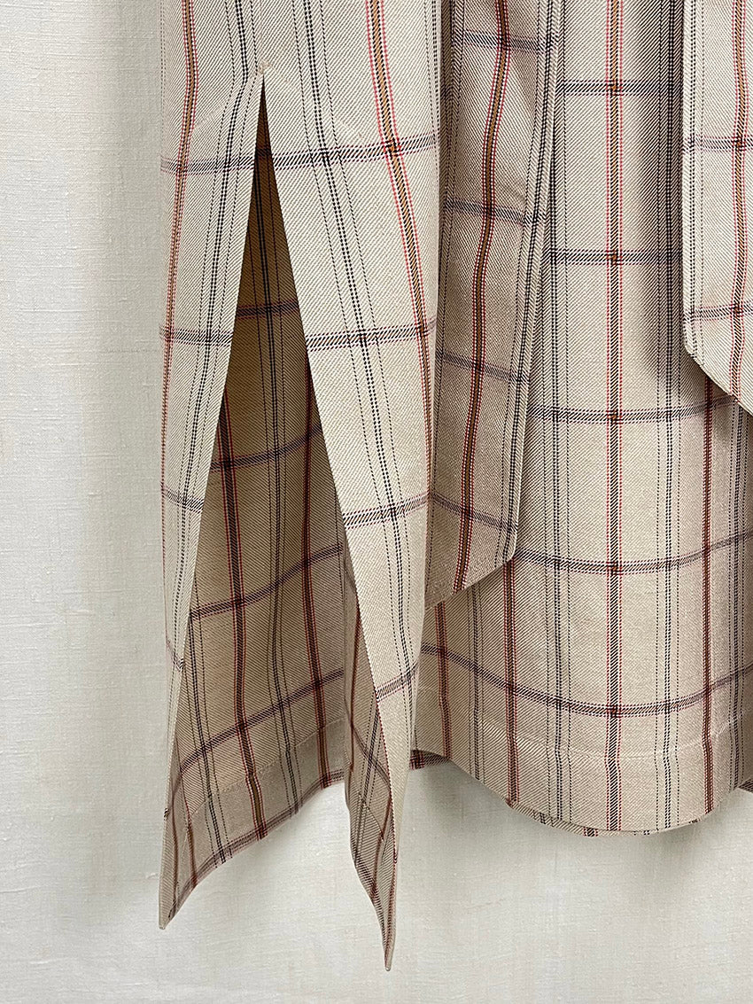 PLAID KIMONO DRESS - ONE SIZE