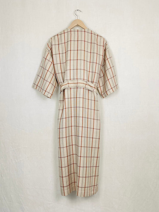 PLAID KIMONO DRESS - ONE SIZE
