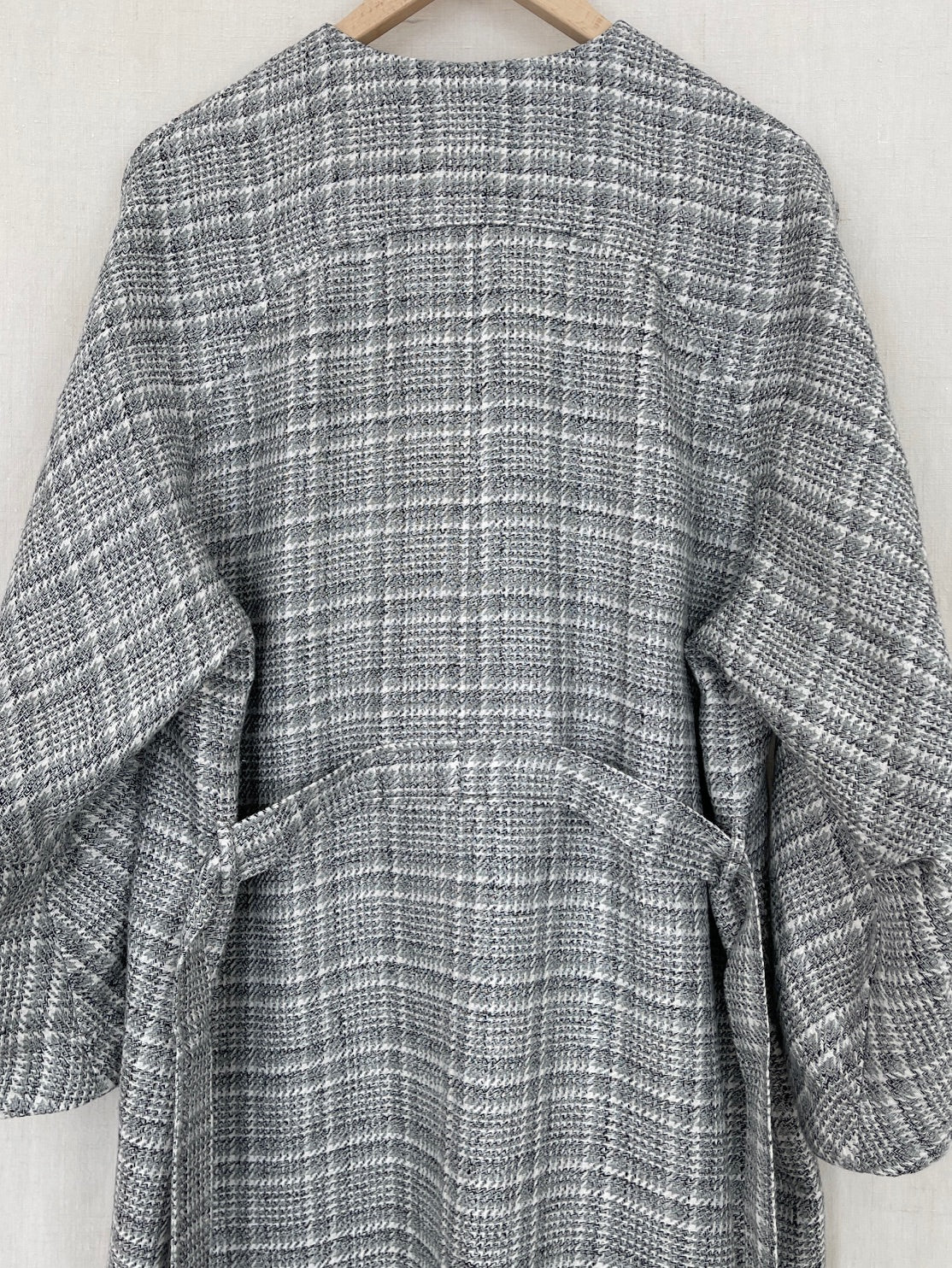 BLACK, WHITE, AND GRAY COAT DRESS - ONE SIZE