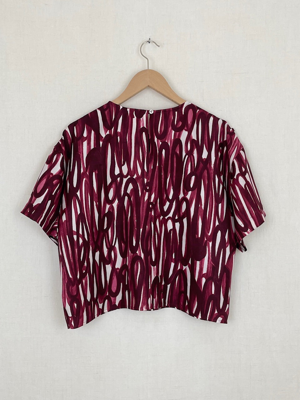 BRUSH STROKES SILK TOP - ONE SIZE