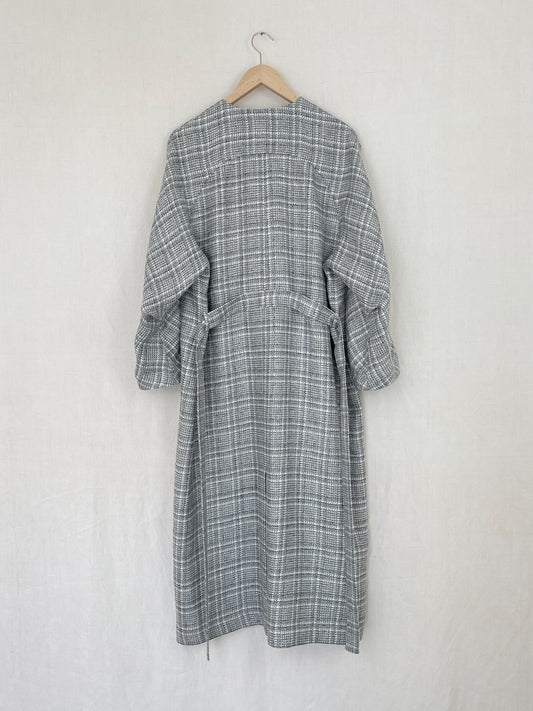 BLACK, WHITE, AND GRAY COAT DRESS - ONE SIZE