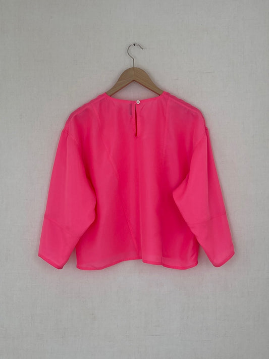PINK SILK TOP - ONE SIZE
