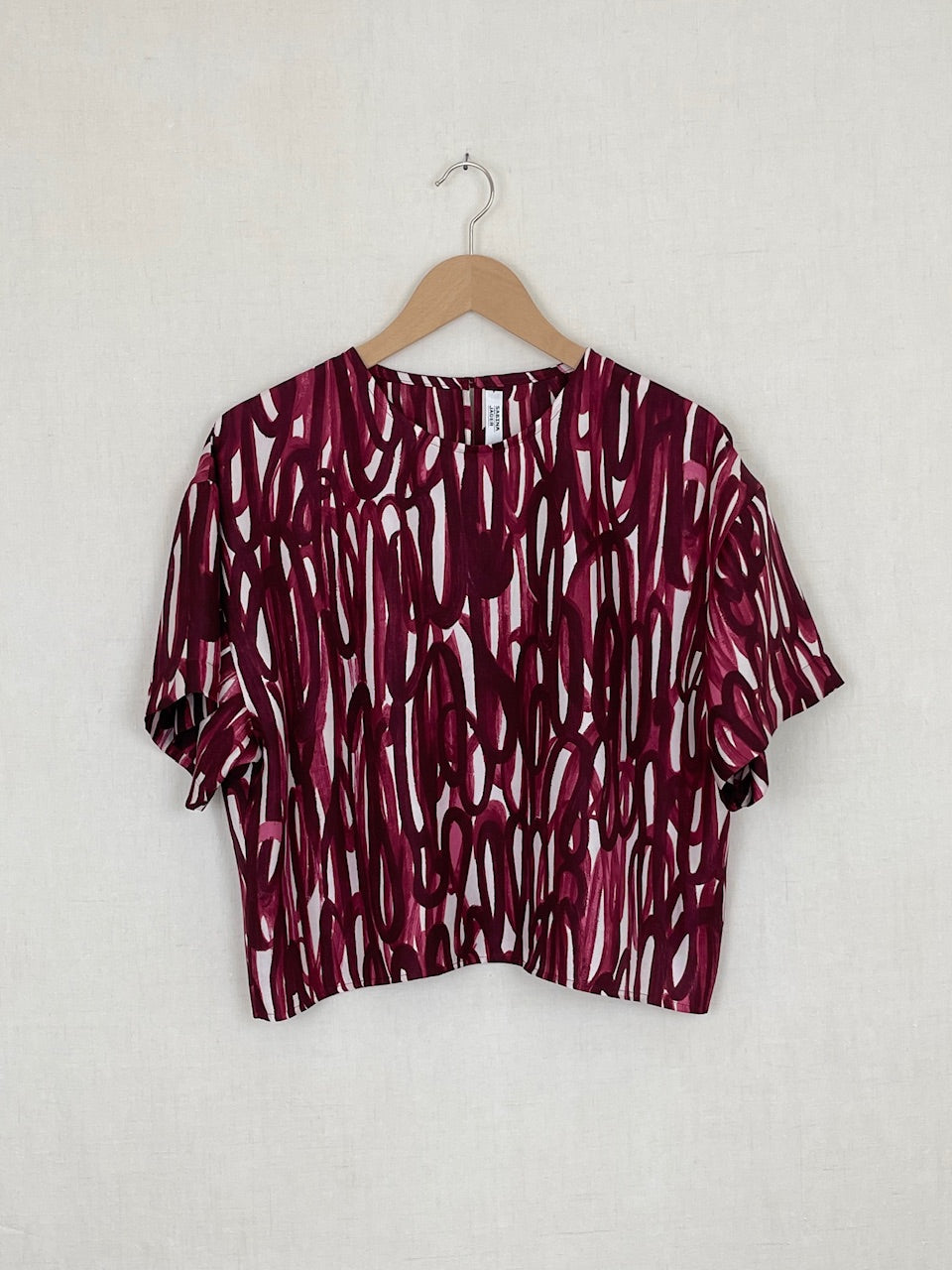 BRUSH STROKES SILK TOP - ONE SIZE