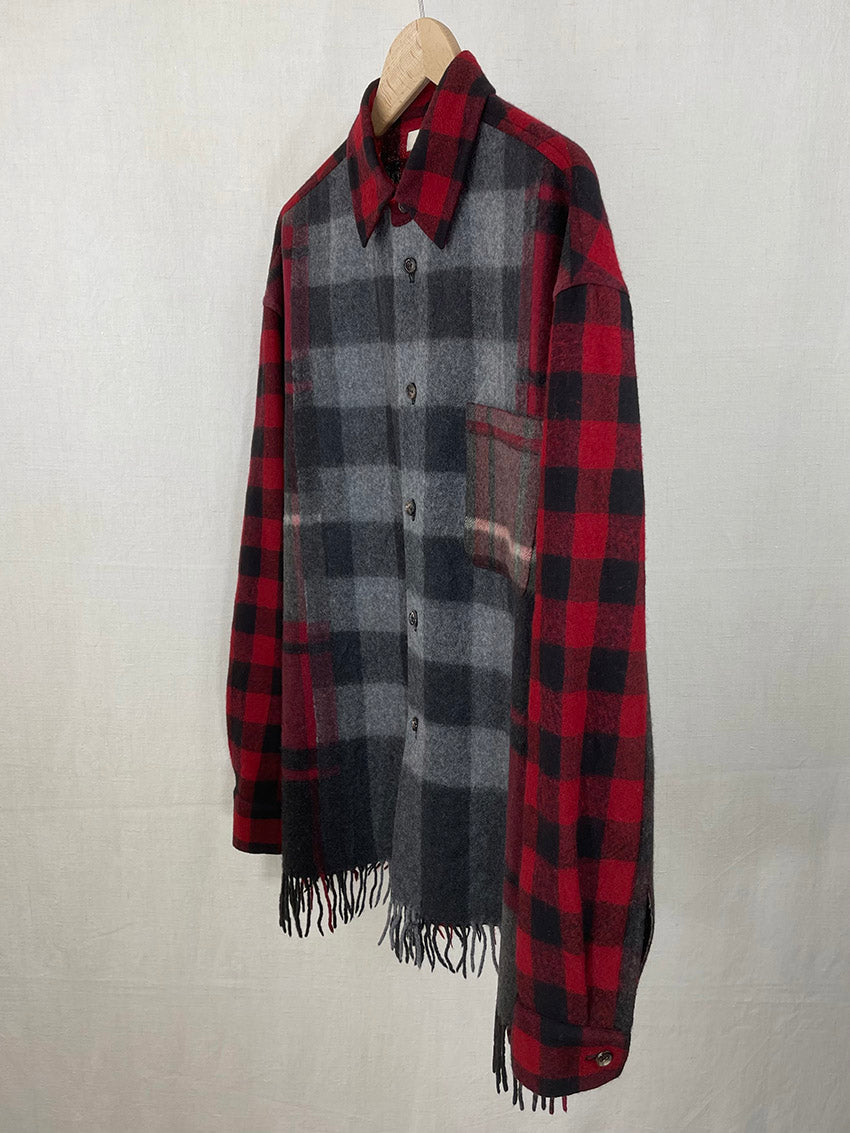 SCARF WOOL SHIRT - SIZE S