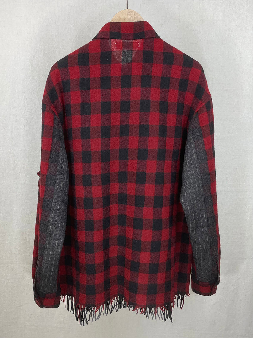 SCARF WOOL SHIRT - SIZE S